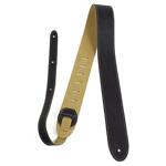 Perri's 2″ Deluxe Soft Italian Leather Guitar Strap, Black