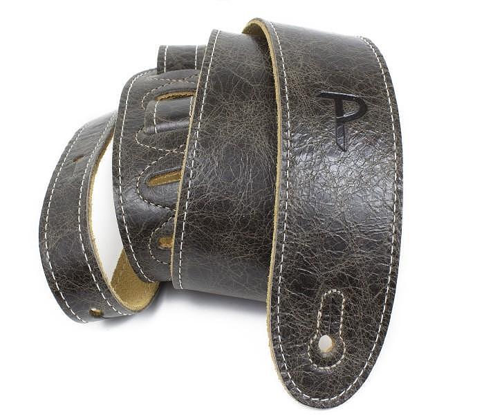 Perri's 2″ Deluxe Soft Italian Leather Guitar Strap, Vintage Brown