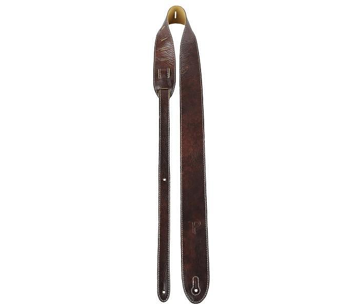 Perri's 2″ Deluxe Soft Italian Leather Guitar Strap, Mahogany