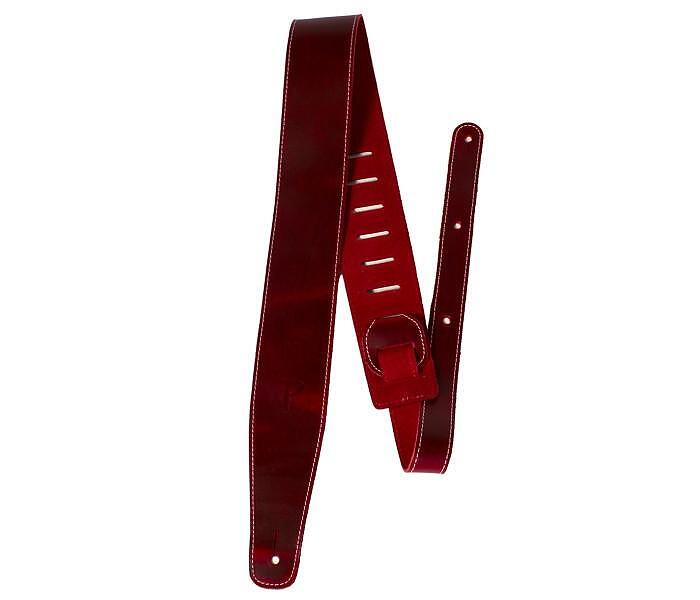 Perri's 2.5” Baseball Leather Guitar Strap, Red