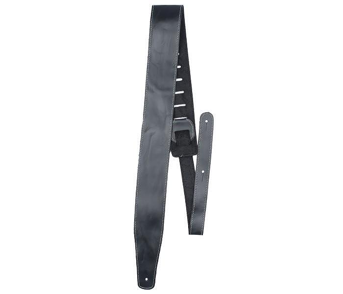 Perri's 2.5” Baseball Leather Guitar Strap, Black