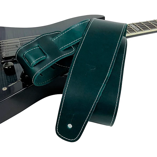 Perri's 2.5” Baseball Leather Guitar Strap, Teal