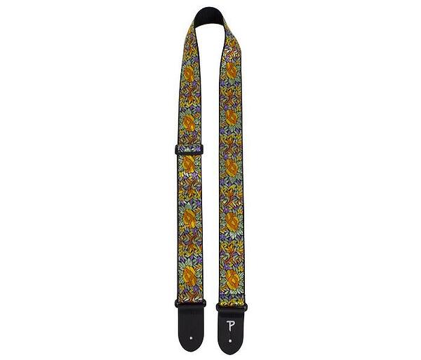 Perri's 2” High Quality Jacquard Guitar Strap, Multicolored Flower Pattern