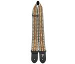 Perri's 2” High Quality Jacquard Guitar Strap, Red / White / Yellow Hootenanny