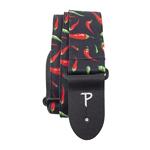Perri's 2” Printed Fabric Guitar Strap, Red Peppers