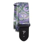 Perri's 2” Polyester Guitar Strap, Purple Green Paisley