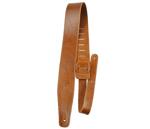 Perri's 2.5” The Africa Collection Guitar Strap, Top Grain Italian Leather & Soft Suede, Tan