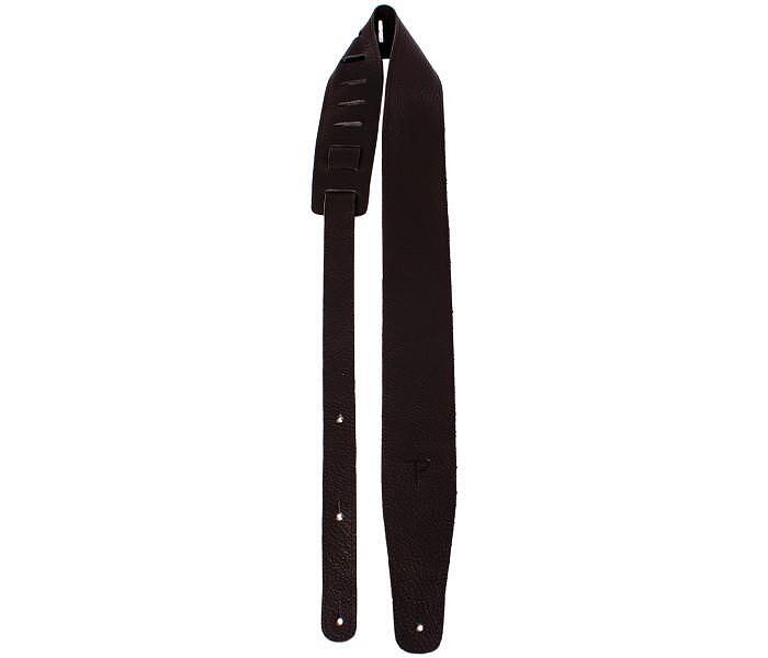 Perri's 2.5” Saddle Leather Guitar Strap, Black