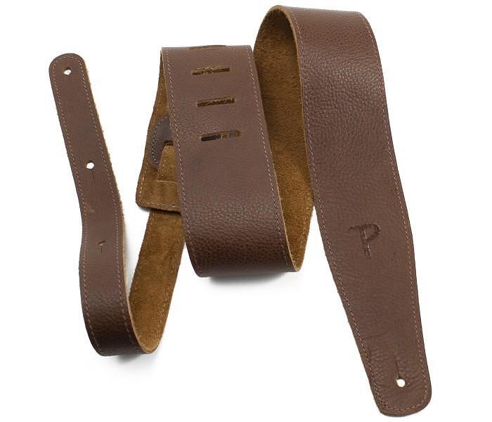 Perri's 2.5” Saddle Leather Guitar Strap, Brown