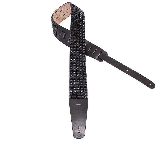 Perri's 2.5” Leather Guitar Strap, Black Studs