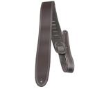 Perri's 2.5" Double Stitched Leather Guitar Strap, Brown