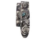 Perri's 2.5" Direct To Leather Printed Guitar Strap, Heart and Roses Tattoo Sleeve