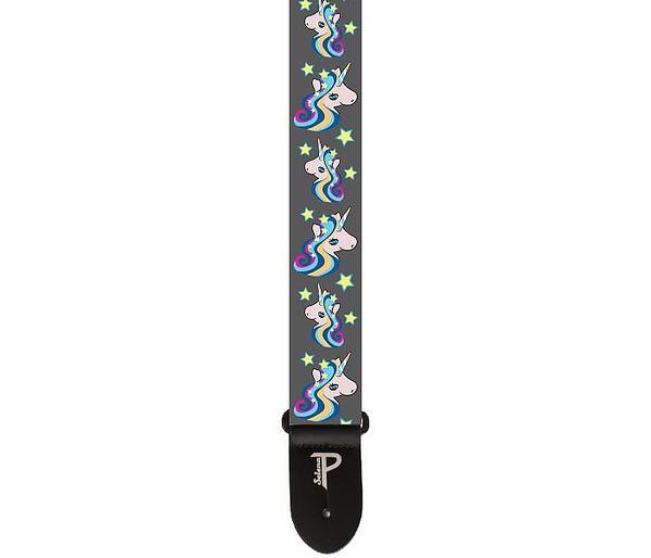 Perri's 2” Polyester Guitar Strap, Cute Unicorns