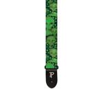 Perri's 2” Polyester Guitar Strap, Green Aliens