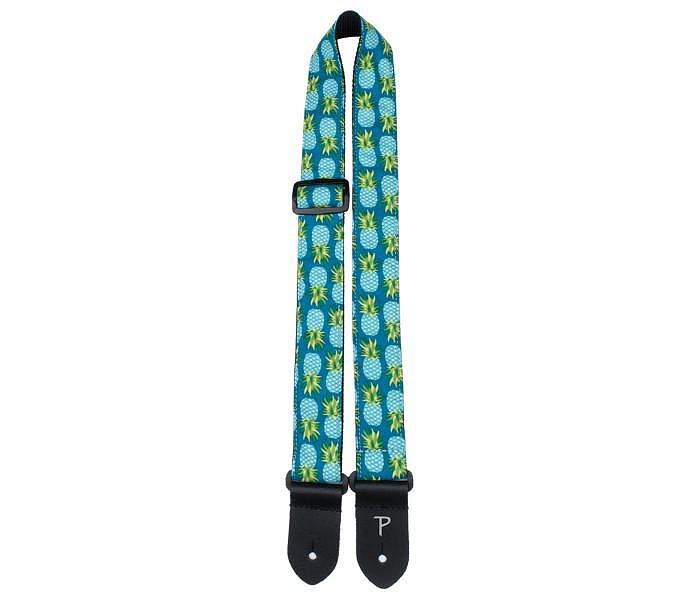 Perri's 1.5" Polyester Ukulele Strap, Blue Pineapples