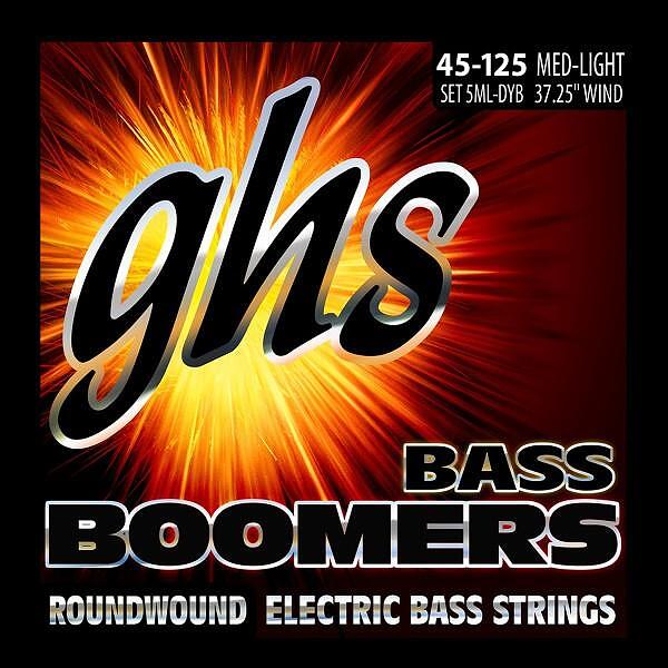 GHS Bass Boomers 5 String, Medium Light, 045"-125"