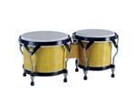 Hayman Bongo, Hardwood, 6,85"+7,95", Rawhide Skins, Black Hardware, Natural