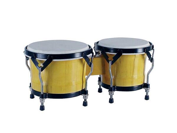 Hayman Bongo, Hardwood, 6,85"+7,95", Rawhide Skins, Black Hardware, Natural