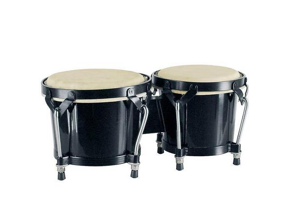 Hayman Bongo, Hardwood, 6,85"+7,95", Rawhide Skins, Black Hardware, Black
