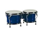 Hayman Bongo, Hardwood, 6,85"+7,95", Rawhide Skins, Black Hardware, Blue