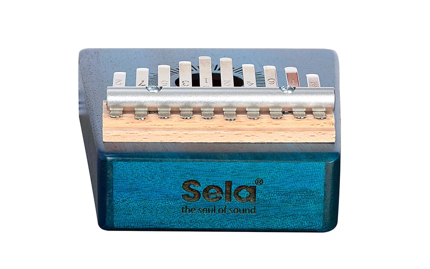 Sela Kalimba Mahogany 10, C Major, Blue
