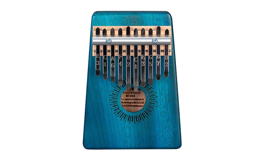 Sela Kalimba Mahogany 10, C Major, Blue