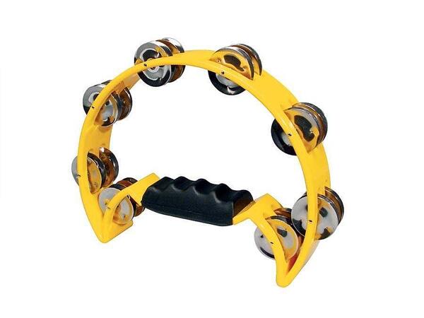 Hayman Half Moon Tambourine, Plastic, Yellow