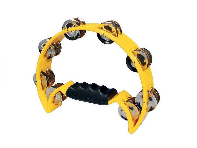 Hayman Half Moon Tambourine, Plastic, Yellow