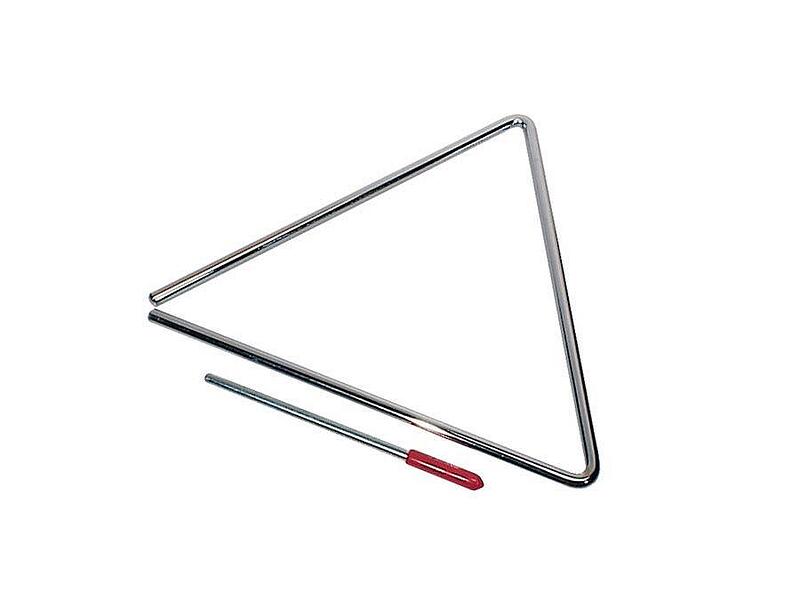 Hayman Triangle, Chrome Plated, With Beater, 8"