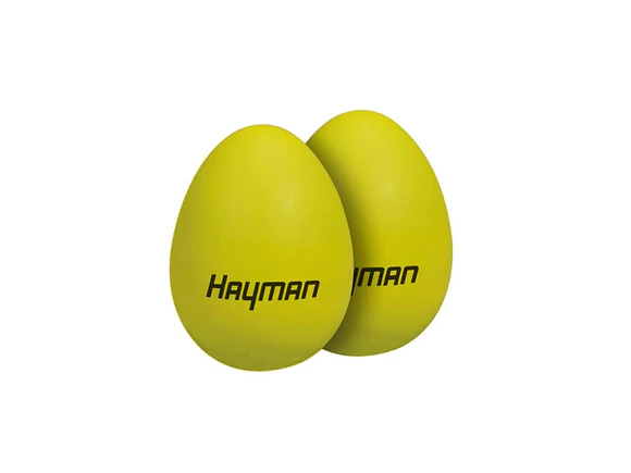 Hayman Shaker Eggs, Plastic, Pair, Yellow, 25g