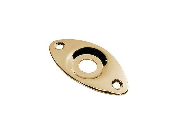 Boston Jackplate Elliptical, Recessed Hole, Gold
