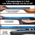 Music Nomad Tri-Beam 3 'n 1 Straightedge 17.6",12",6.5" Ruler & Scale Length Ruller