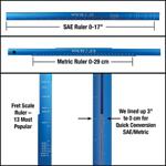Music Nomad Tri-Beam 3 'n 1 Straightedge 17.6",12",6.5" Ruler & Scale Length Ruller