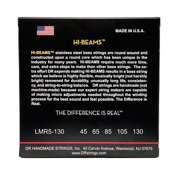 DR Strings Hi-Beam Bass Medium XL Scale 5-String 045"/130"