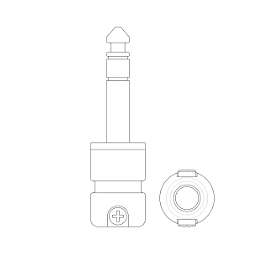 SquarePlug SPS6-S, Straight 1/4" TRS Connector