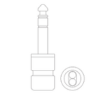 SquarePlug SPS7-S, Straight 1/4" TRS Connector for Y-Cables