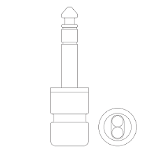 SquarePlug SPS7-S, Straight 1/4" TRS Connector for Y-Cables