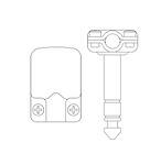 SquarePlug SP650-S, Right Angle 1/4" TRS Connector