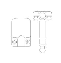 SquarePlug SP650-S, Right Angle 1/4" TRS Connector