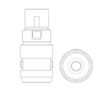 SquarePlug SPX-FBK, Female XLR Connector, Black