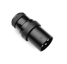 SquarePlug SPXA-MBK, Angled Male XLR Connector, Low Profile, Black
