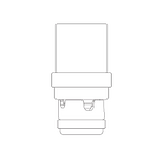 SquarePlug SPXA-MBK, Angled Male XLR Connector, Low Profile, Black