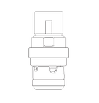 SquarePlug SPXA-FBK, Angled Female XLR Connector, Low Profile, Black