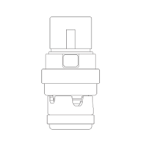 SquarePlug SPXA-FBK, Angled Female XLR Connector, Low Profile, Black