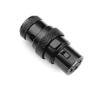 SquarePlug SPXA-FBK, Angled Female XLR Connector, Low Profile, Black