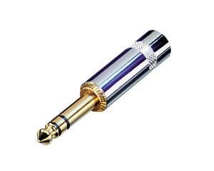 Rean NYS228G Stereo 1/4" Plug, Gold Plated Contacts