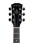 Arrow Gold Auditorium Acoustic Guitar, Black