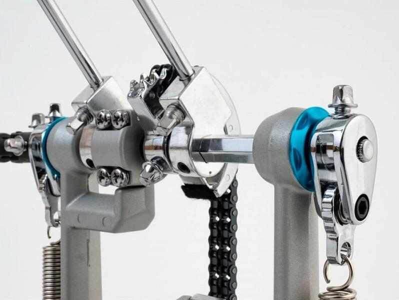 Dixon PP-P2DAQ Double Bass Drum Pedal, Blue Base