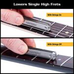 Music Nomad Fret Leveler - Diamond U-File for Leveling Single Guitar Frets - 3 Pack (1.25", 2", 3")