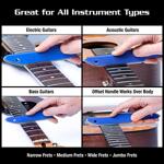 Music Nomad Diamond Coated, Safe Zone Guitar Fret Crowning File (S-File)